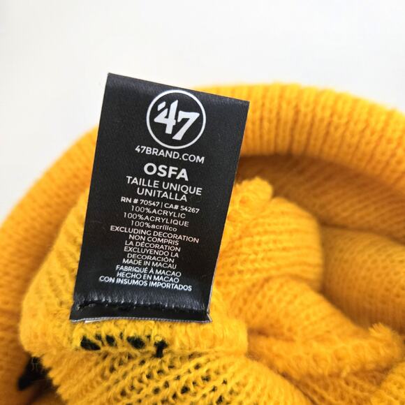 New 47 Brand Bruins Centennial Big Bad Bruins Gold Knit Winter Hat - Picture 4 of 7